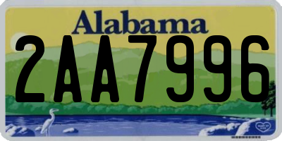 AL license plate 2AA7996