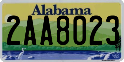 AL license plate 2AA8023