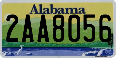 AL license plate 2AA8056