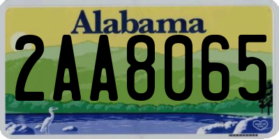 AL license plate 2AA8065