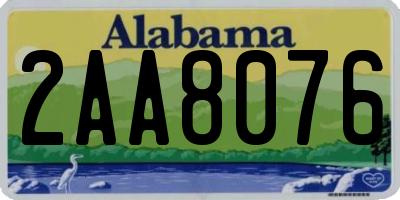 AL license plate 2AA8076