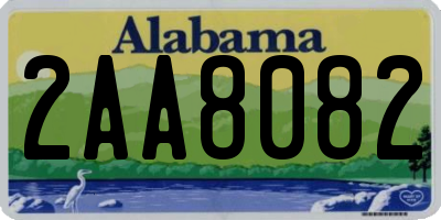 AL license plate 2AA8082