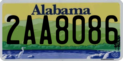 AL license plate 2AA8086