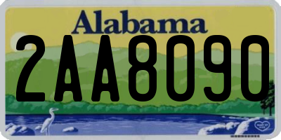 AL license plate 2AA8090