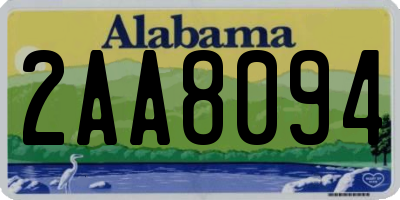 AL license plate 2AA8094