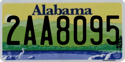 AL license plate 2AA8095