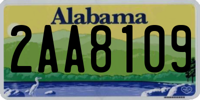 AL license plate 2AA8109