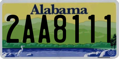 AL license plate 2AA8111
