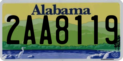 AL license plate 2AA8119