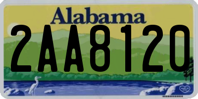 AL license plate 2AA8120