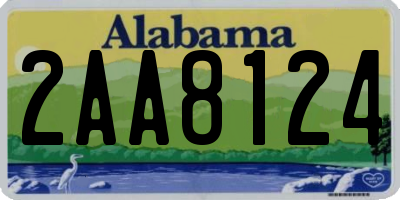 AL license plate 2AA8124