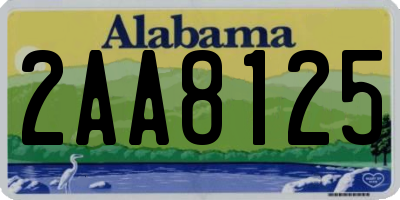 AL license plate 2AA8125