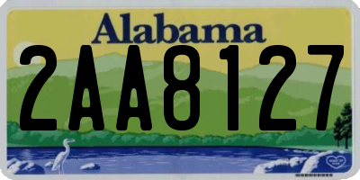 AL license plate 2AA8127