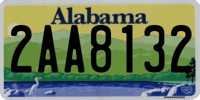 AL license plate 2AA8132