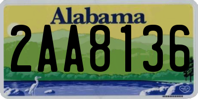 AL license plate 2AA8136