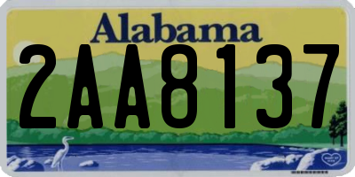AL license plate 2AA8137