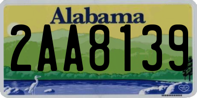 AL license plate 2AA8139