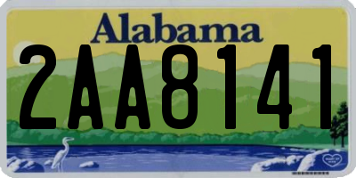 AL license plate 2AA8141