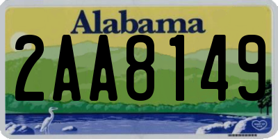 AL license plate 2AA8149