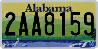 AL license plate 2AA8159