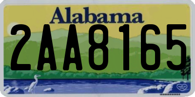 AL license plate 2AA8165
