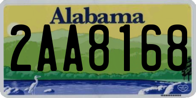 AL license plate 2AA8168