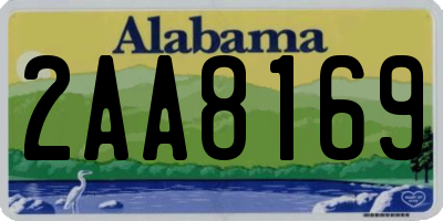 AL license plate 2AA8169