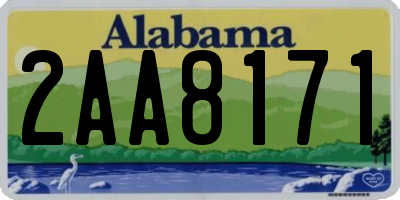 AL license plate 2AA8171