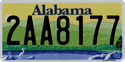 AL license plate 2AA8177
