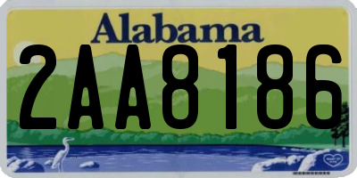 AL license plate 2AA8186