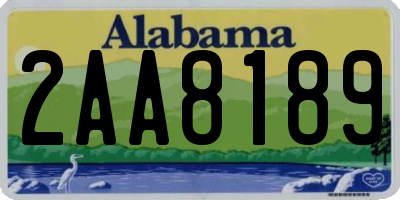 AL license plate 2AA8189