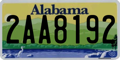 AL license plate 2AA8192