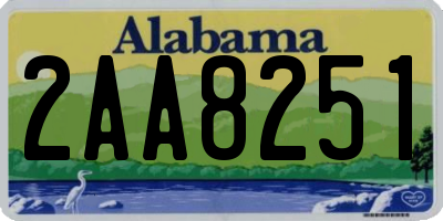AL license plate 2AA8251