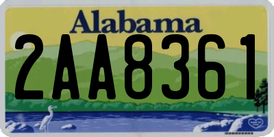 AL license plate 2AA8361
