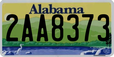 AL license plate 2AA8373