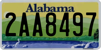 AL license plate 2AA8497