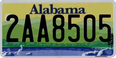 AL license plate 2AA8505