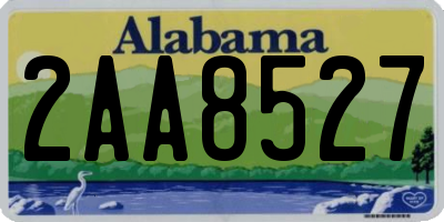AL license plate 2AA8527
