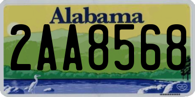 AL license plate 2AA8568
