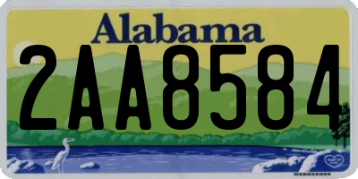 AL license plate 2AA8584