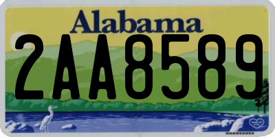 AL license plate 2AA8589