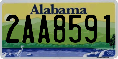 AL license plate 2AA8591