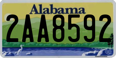 AL license plate 2AA8592