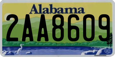 AL license plate 2AA8609