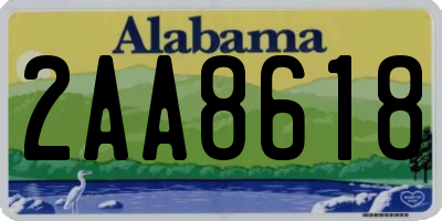 AL license plate 2AA8618