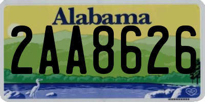 AL license plate 2AA8626