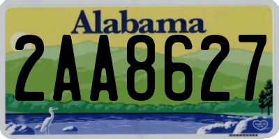 AL license plate 2AA8627