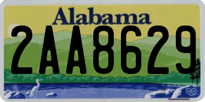 AL license plate 2AA8629