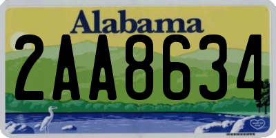 AL license plate 2AA8634