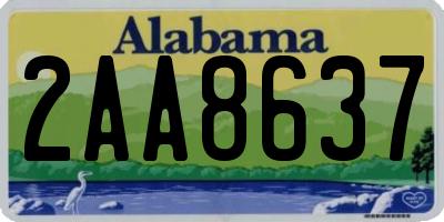 AL license plate 2AA8637